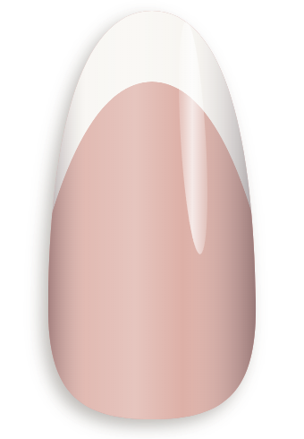 Illustrated French tip nail