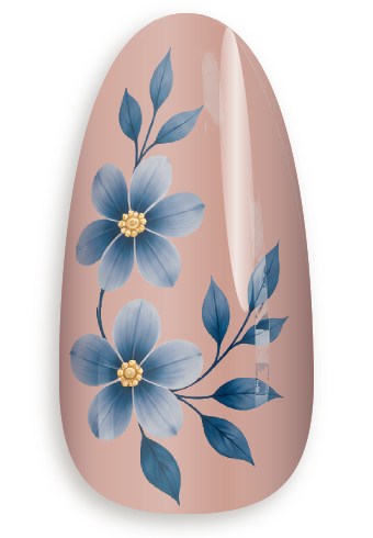 Illustrated Hand-painted nail
